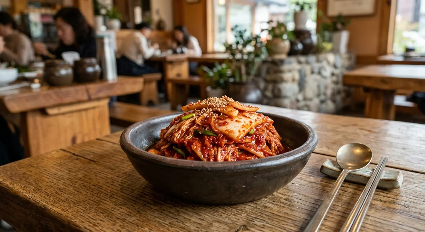 Freshly prepared Kimchi in a bowl